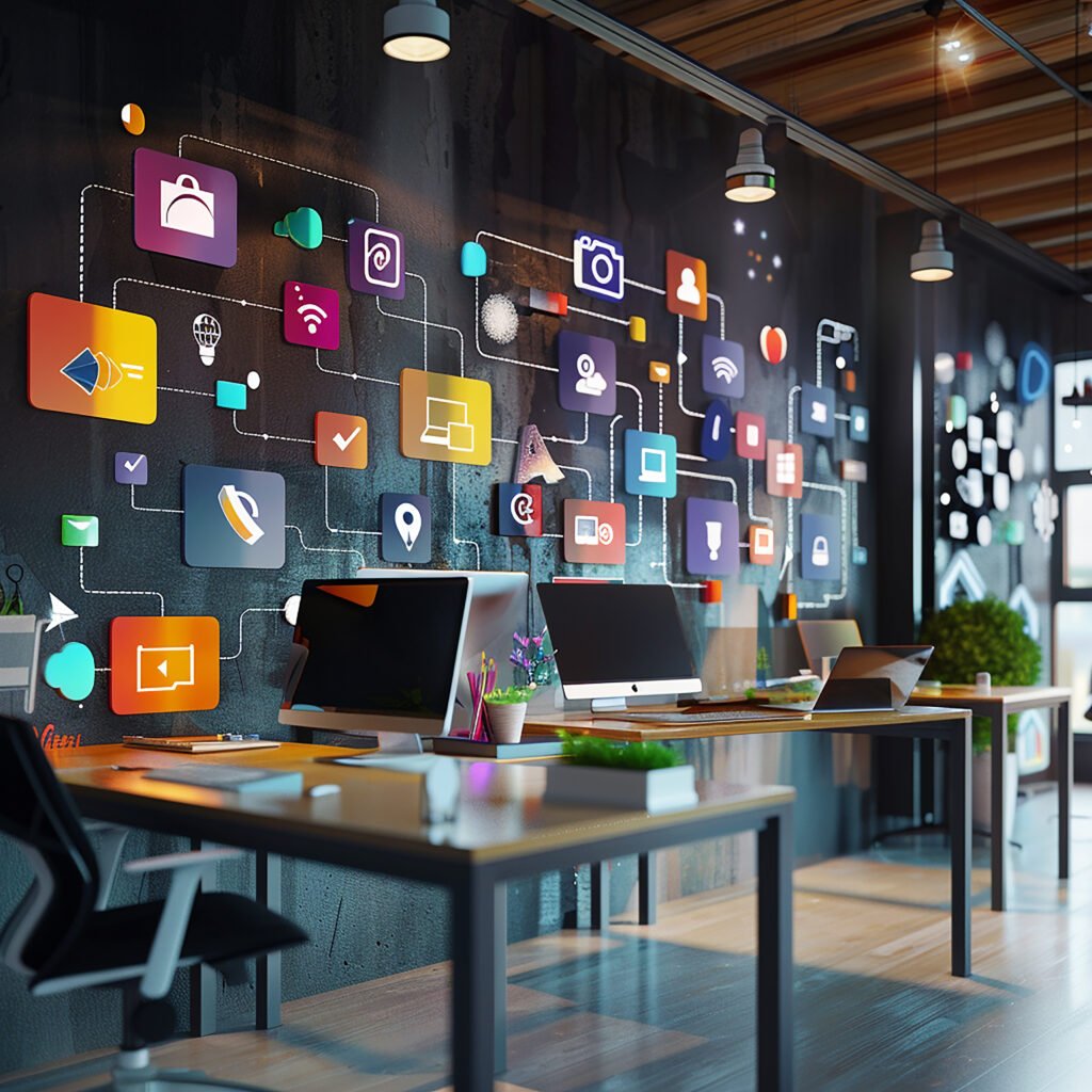 3d rendered photo digital marketing agency wallpaper